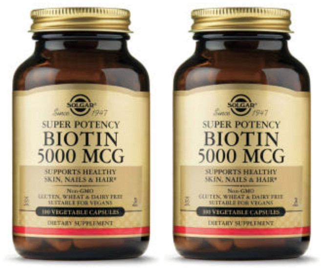 [정품 미국 배송] 솔가 비오틴 5000mcg 100정-2개 (베지캡슐) Solgar Biotin 헤어 스킨 네일, 1세트, 200정