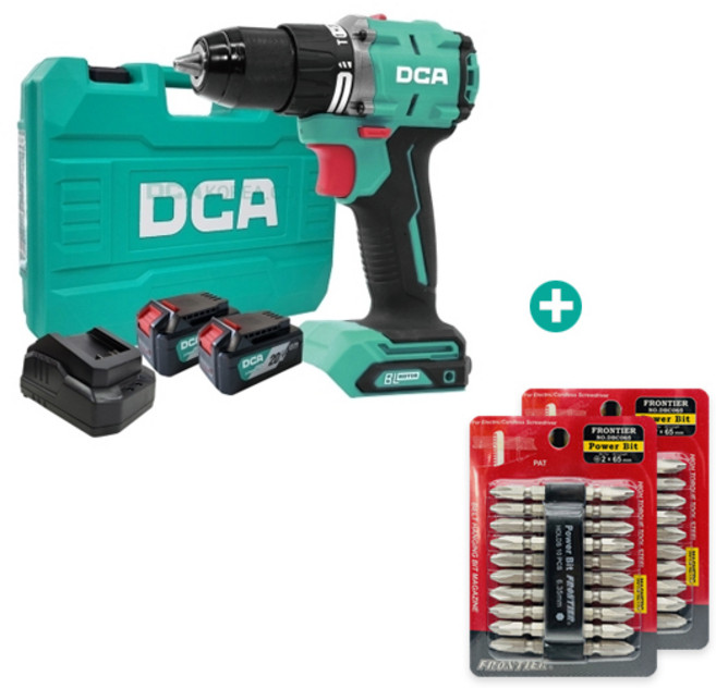 DCA 햄머드릴 드라이버 20V 4.0AH x 2 일반충전기 ADJZ2060I EMD2, 1개