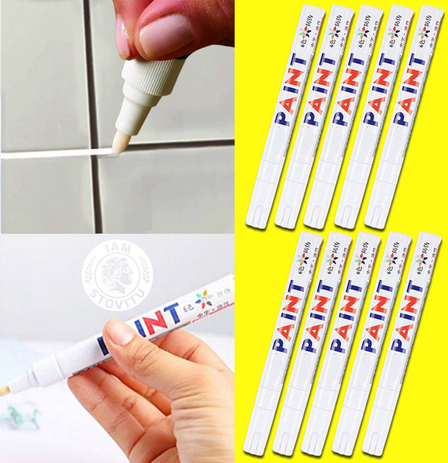 타일 줄눈 마카펜 흰색 욕실 타일 마카, 10개