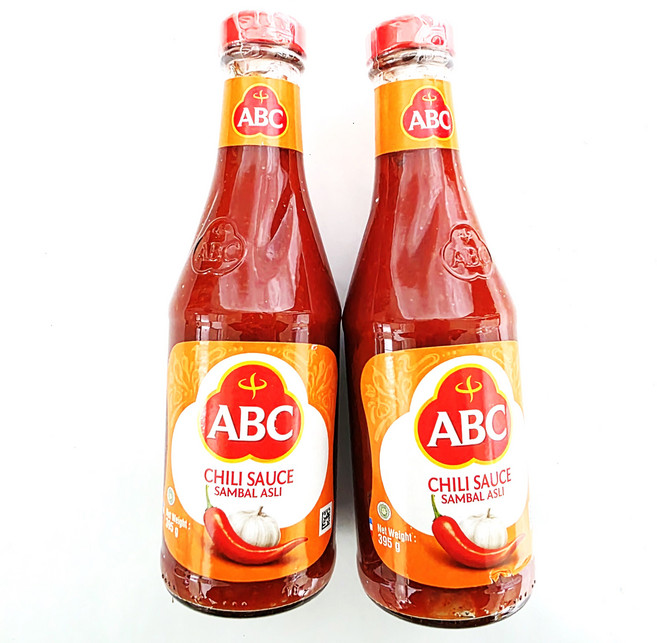 ABC 에이비씨 칠리소스 삼발 CHILI SAUCE SAMBAL ASLI, 395g, 2개