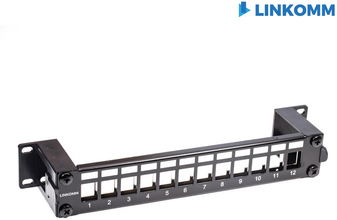 LINKOMM 12port 壁掛式 STP 空架網路跳線面板, 1個, 詳見包裝