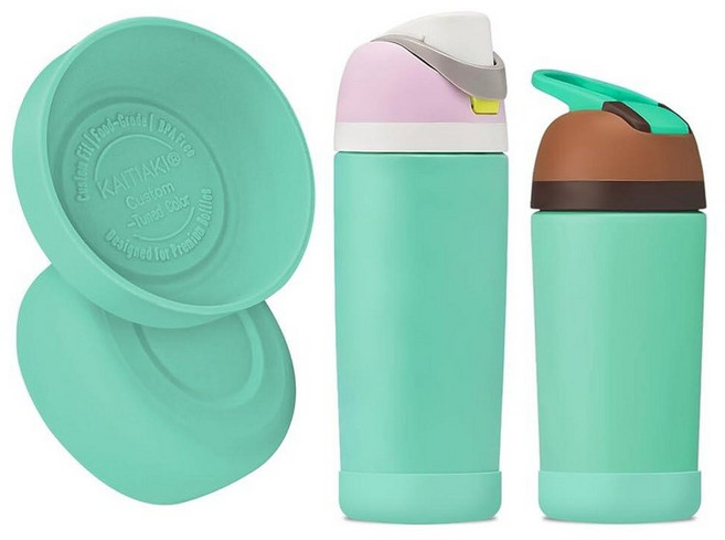 Kaitiaki 2Pcs Silicone Bottle Boot for Owala Kids Water Bottles Compatible FreeSip 16oz 12oz Tum, 웨이브 만들기