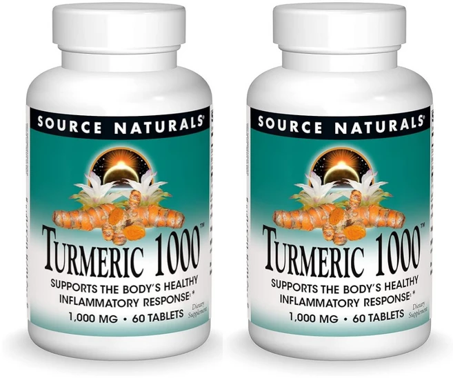 강황 튜메릭 Turmeric 1000 소스 네츄럴스 1 000mg 60정 2통, 2개 - 쿠팡