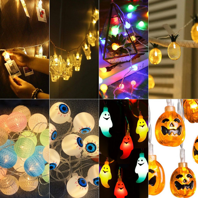 가랜드 LED 조명 집게형 앵두전구 할로윈 파인애플 1.5m 10구 포토 인테리어, 04 파인애플, 단일칼라, 1개