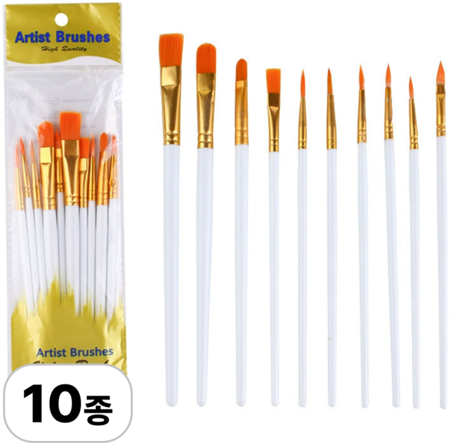 로멀리 유화 아크릴 붓 수채화, 1세트, 10종