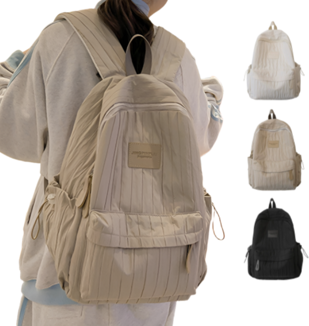 라이프윙 기저귀 가방 가벼운 경량 백팩 여대생 데일리 여행용, 카키