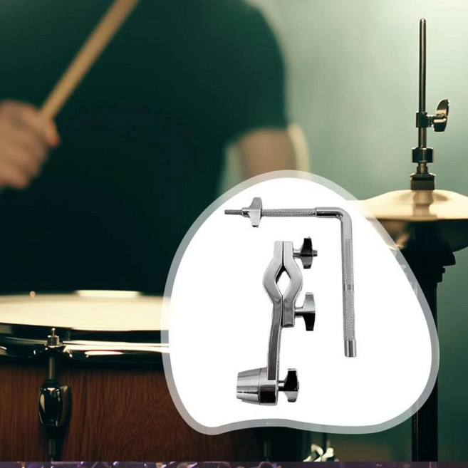 심벌 마운트 클램프 하드웨어 부착 드럼 타악기 액세서리 용 금속 스탠드 홀더, 헬러리 심벌 마운트 클램프 스탠드 홀더 금속 하드웨어, 1개