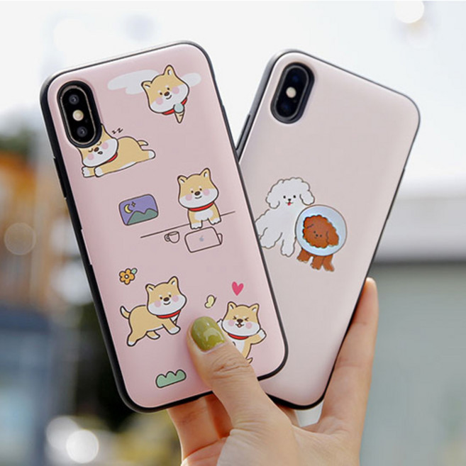 시안샵 TRY 카드도어범퍼케이스_댕댕이와친구들 갤럭시S21 S20 S10 5g A32 갤럭시노트20 노트9 노트8 S9