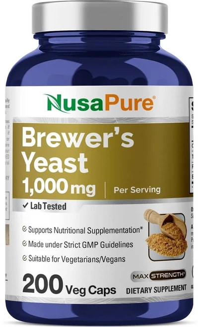 누사퓨어 맥주효모 브루어스 이스트 200캡슐 NusaPure Brewers Yeast, 1개, 200정 - 쿠팡