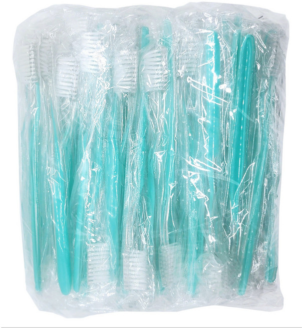 일회용 고급 미세모 OPP 칫솔 그린, 1개입, 500개