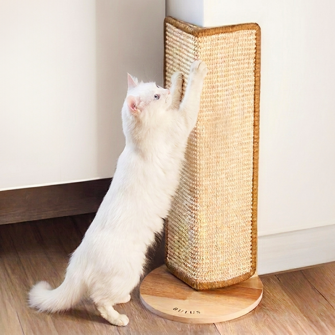 러뷰펫 고양이 스크래쳐 코너형 수직 기둥형, 1개, 내츄럴
