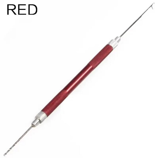 FLYSAND 3in1/5in1 미끄럼 방지 알루미늄 합금 핸들 잉어 낚시 장비 미끼 바늘 키트 도구 Boilie 드릴 스트, 1개, 01 3 in 1  Red