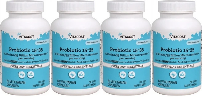 비타코스트 프로바이오틱 15-35 15종 350억 CFU 유산균, 4개, 60정 - 쿠팡