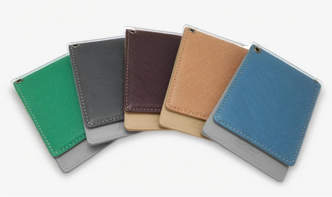 제이엘 천연소가죽 슬림 남녀공용 슈에뜨 목걸이 카드지갑