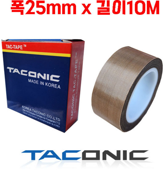 타코닉테이프 테프론테이프 6085 열선테이프, 25mm, 1개, 베이지색