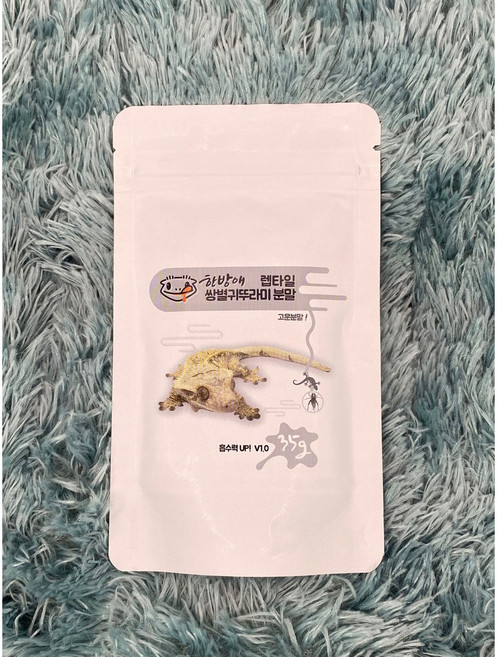 <벅스브라더스>한방애 귀뚜라미 가루 물에 잘녹는 파충류 도마뱀 보조사료 크레스티드게코 단백질 분말, 1개, 35g