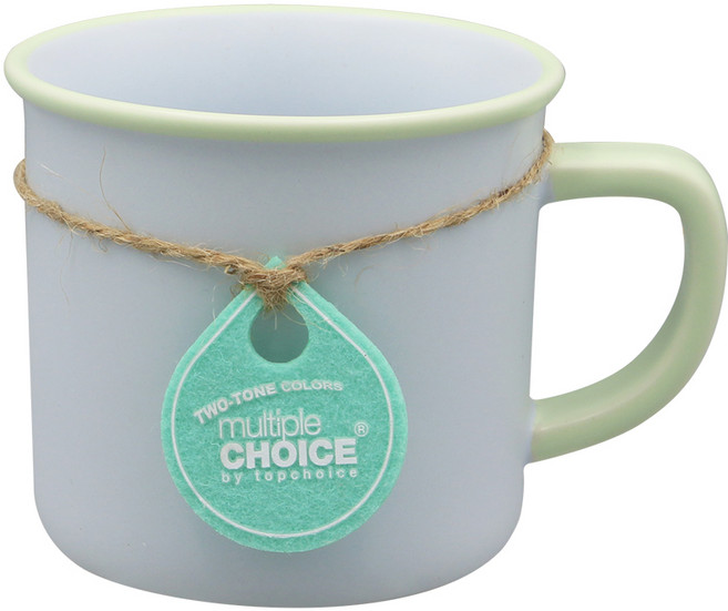 (한국도자기 공식 온라인스토어) 탑초이스 파스텔 투톤 머그 컵 선물용 (코스터 포함) 1p, 1개, 파스텔 블루