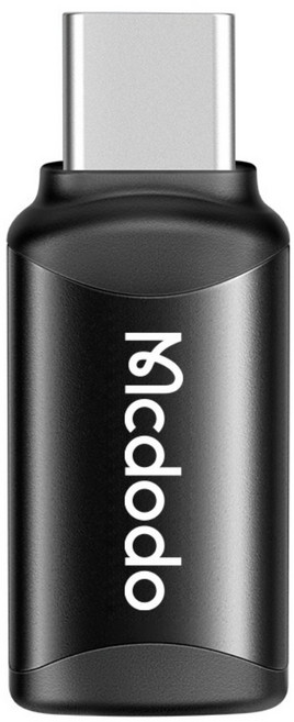 MCDODO Lightning 轉 TypeC 轉接頭 OT-7700, 黑色, 1個