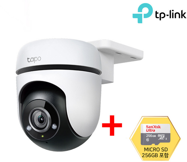 티피링크 Tapo TC40 CCTV + 256GB 1080P Wi-Fi IP 보안 실외 회전형 방수 CCTV / 공식 판매점, TC40-SD256MB, 1개