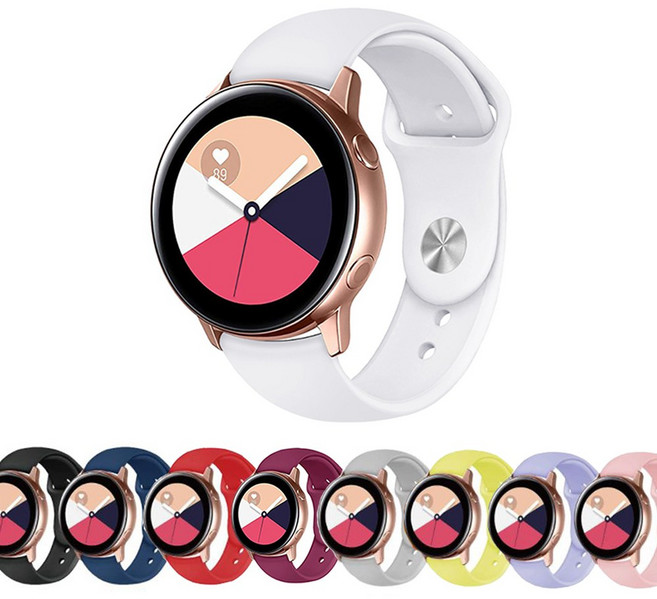 올인템 갤럭시 워치5/워치4/워치3/액티브 1/2/기어 S3 프론티어 호환 시계줄 실리콘 밴드 스트랩 20mm 22mm, 핑크