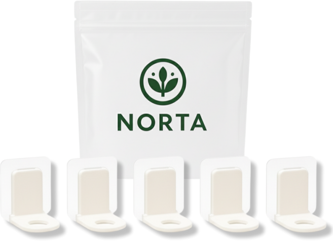 노르타 무타공 간편설치 샴푸걸이 홀더, 5개, 투명