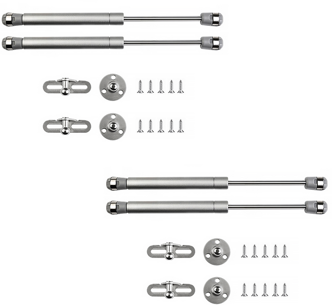 리빙로드 80N 가스 쇼바 스프링 유압봉 (8kg), 2세트, 실버