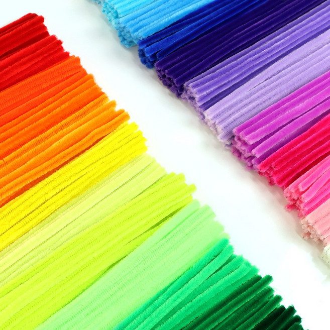 모루 철사 8mm DIY 재료 꽃 공예 털모루 부자재, 1세트, C2739. 파스텔옐로우