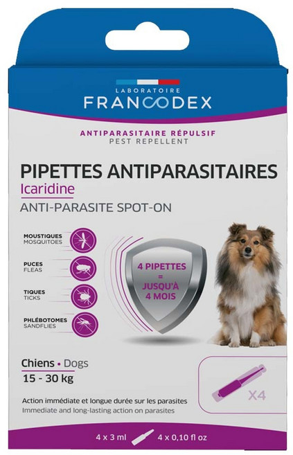 Francodex 法國法典 護盾全效驅蟲滴劑, 1個, 中型犬(15-30kg使用)