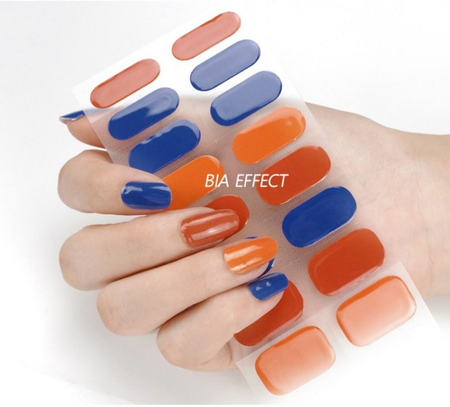 [붙이고 굽는 반경화 셀프젤네일] 비아이펙트 알로하 리얼 젤네일 스티커 16피스x2장=32피스 / 마일드컬렉션 시리즈 (믹스앤매치), 0087 루시드