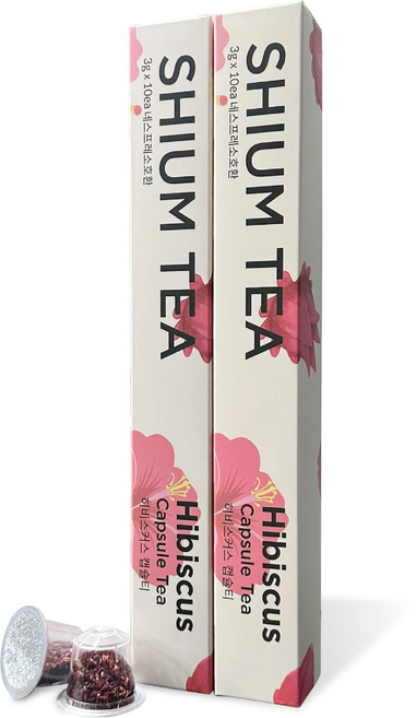 티 캡슐 히비스커스 100% 네스프레소 호환 캡슐티, 1박스, 10개입, 3g