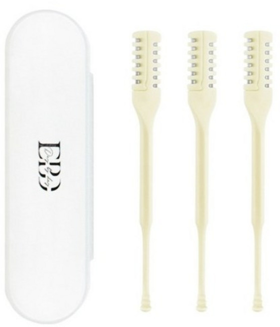 DAYBYDAY 양날 코털 정리기, 3개, 아이보리