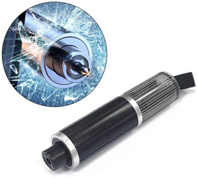 차량용 창문 비상 탈출 망치 2N1 원터치 파쇄기 자동차 유리 휴대용, HM010.창문 원터치 2N1 파쇄기, 1개