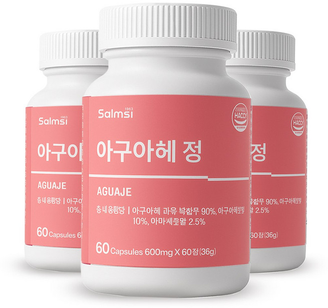 여성 갱년기 영양제 아구아헤 60정 HACCP 가슴 히비스커스 석류 아마씨분말 맥주효모 히알루론산 함유, 3개, 36g