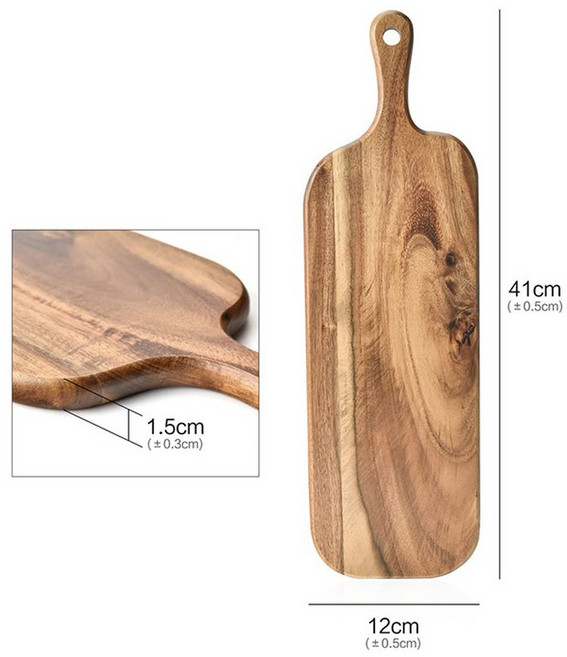 긴 아카시아 나무 도마 단단한 가정용 크리 에이 티브 사진 소품 Charcuterie 보드 포즈 제공