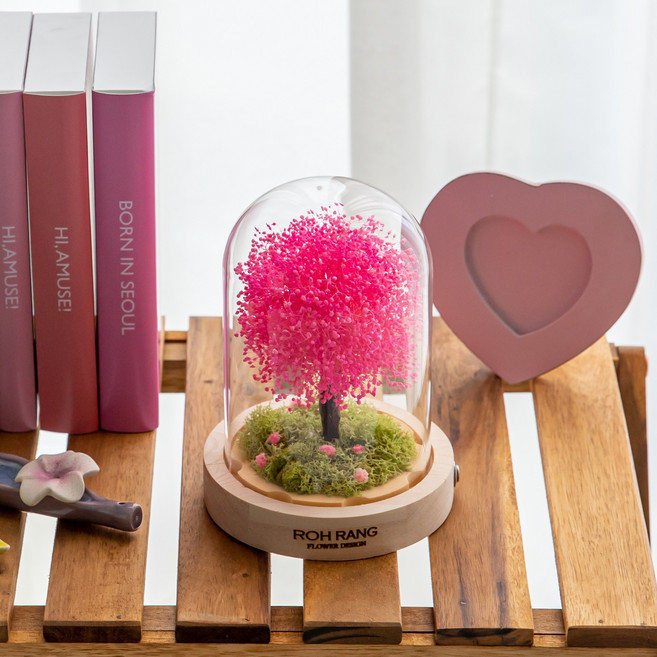 로랑블라썸 LED 꽃 무드등 수면등 수유등, 핫핑크M