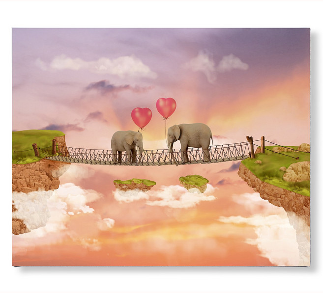 세잔느화실 [캔버스액자]풍수액자-23.구름다리 코끼리
