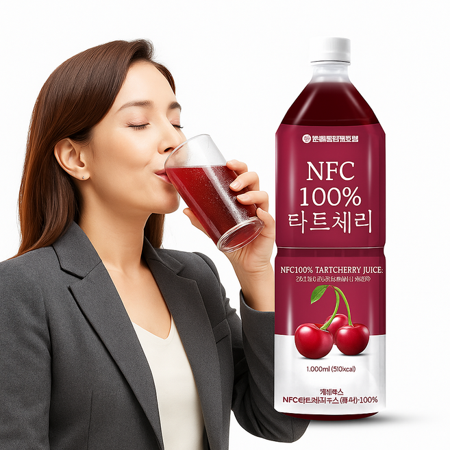 [맛있는 주스 건강주스] 몸에 좋은 즙 주스 타트체리 원액 과일즙 타트 체리 타트체리즙 타트체리 무설탕 과채주스 쥬스 무첨가 주스 여성 남성 건강즙 tart cherry juice, 1L, 10세트