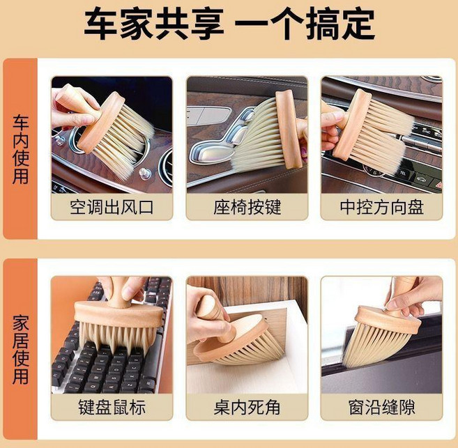鍵盤清潔刷, 1個, 鍵盤灰塵清潔刷軟毛刷除塵翯,長刷毛：縫隙清除 1把 家用辦公用翯