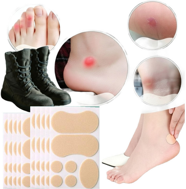 군인 물집 방지 패드 발 보호 쿠션 테이프, 70개