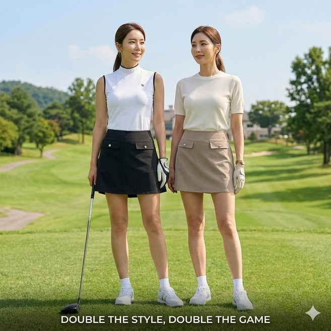 볼빅 여자 여름 골프웨어 스판 속바지포함 냉감 골프 스커트 치마