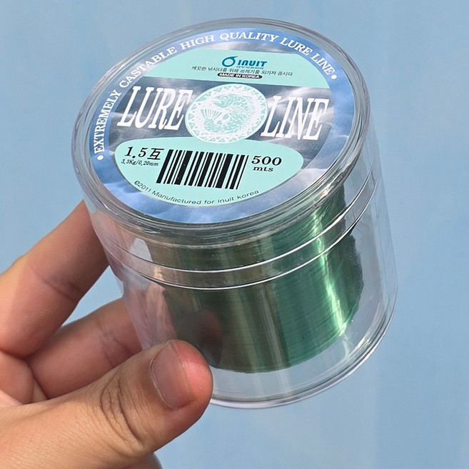 이누잇 루어라인 500m 대용량 낚시줄 일본원사, 그린, 1개