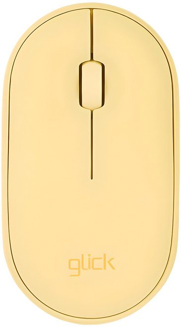 지클릭커 움직이는 마카롱 무소음 블루투스 무선 마우스, OP20, 옐로우