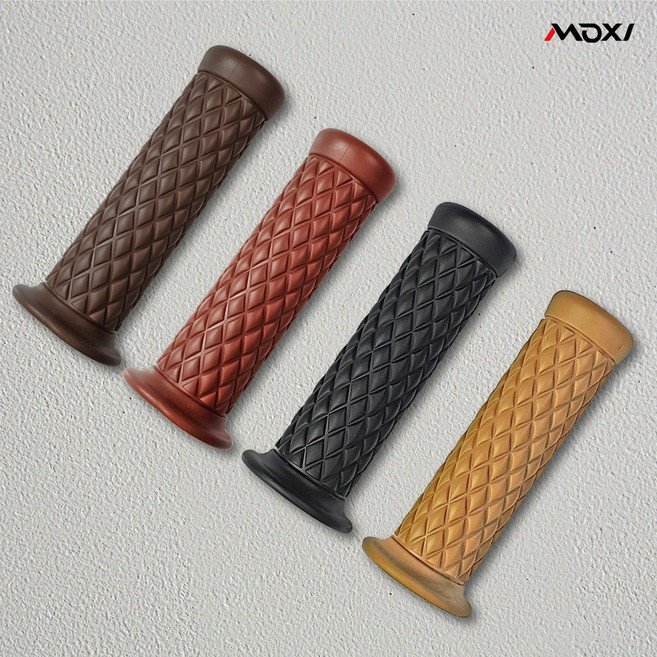 MOXI 오토바이 스쿠터 22mm 전용 MX-R005 클래식 튜닝 손잡이 핸들그립, 베이지, 1세트