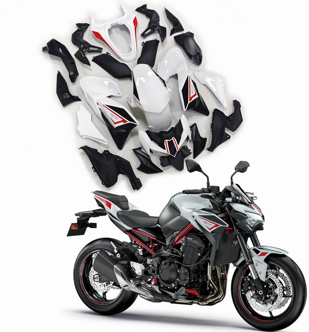 Z900 페어링 키트 흰색 빨간색 차체 카울링 주입 액세서리