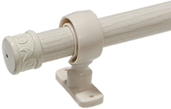 한국레일갤럭시 25mm 원형 커튼봉 커텐봉, 아이보리