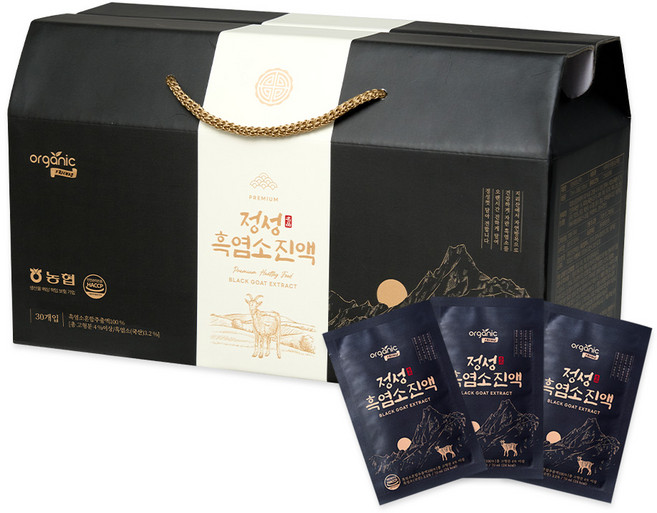 오가닉프렌즈 농협 보장 국내산 100% 지리산 정성 흑염소 진액, 30개, 70ml