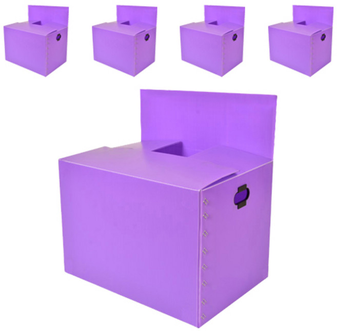 바른산업 이사박스 5호 일반형, 보라, 5개