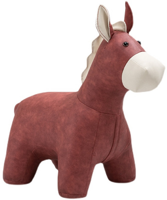 공룡 소파 의자 키즈카페 장식 알파카, 기술 천 당나귀 라이트 레드