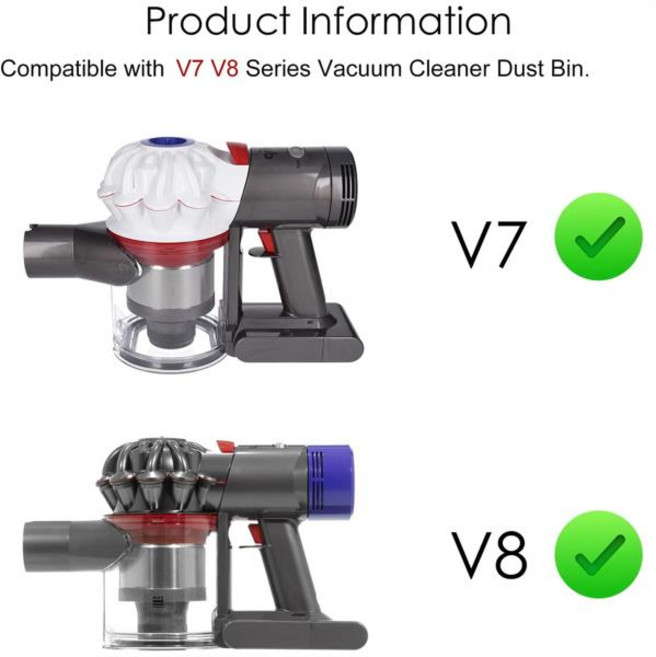 먼지통 뚜껑 및 필터 교체 및 모터 후면 커버 다이슨 V7 V8 무선 진공 청소기 수리 진공 부품, 01 CHINA, 1개