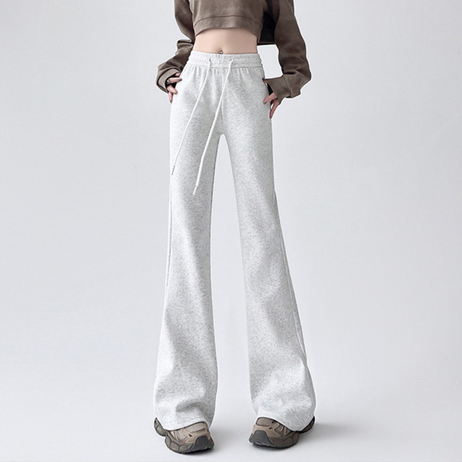 cammello 하이웨스트 부츠컷 트레이닝 팬츠 슬림핏 허리 밴딩 팬츠